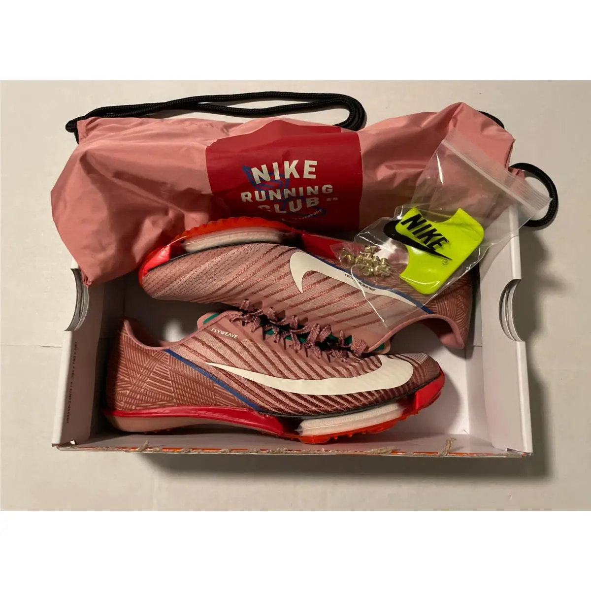 Nike Air Zoom Maxfly 2 All Men`s 8 Track Shoes + Spikes Tool + Bag HQ2058-600