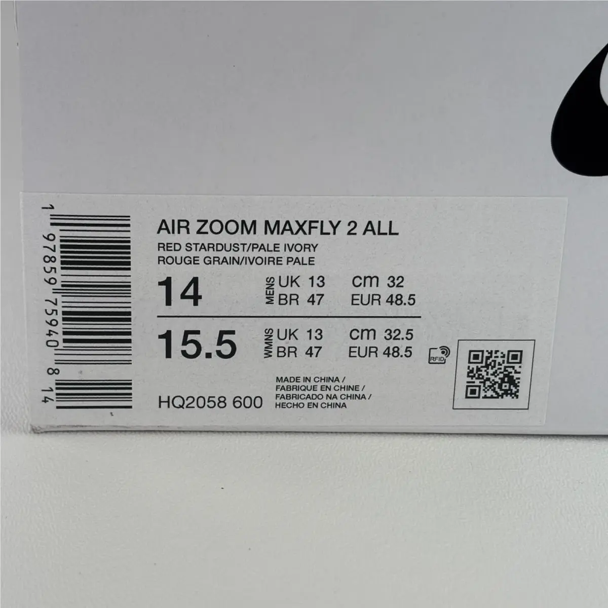 Nike shoes - Nike Air Zoom Maxfly 2 - HQ2058-600 - Pink, Manufacturer: Red Stardust/Red Sepia/University Red/Pale Ivory 8