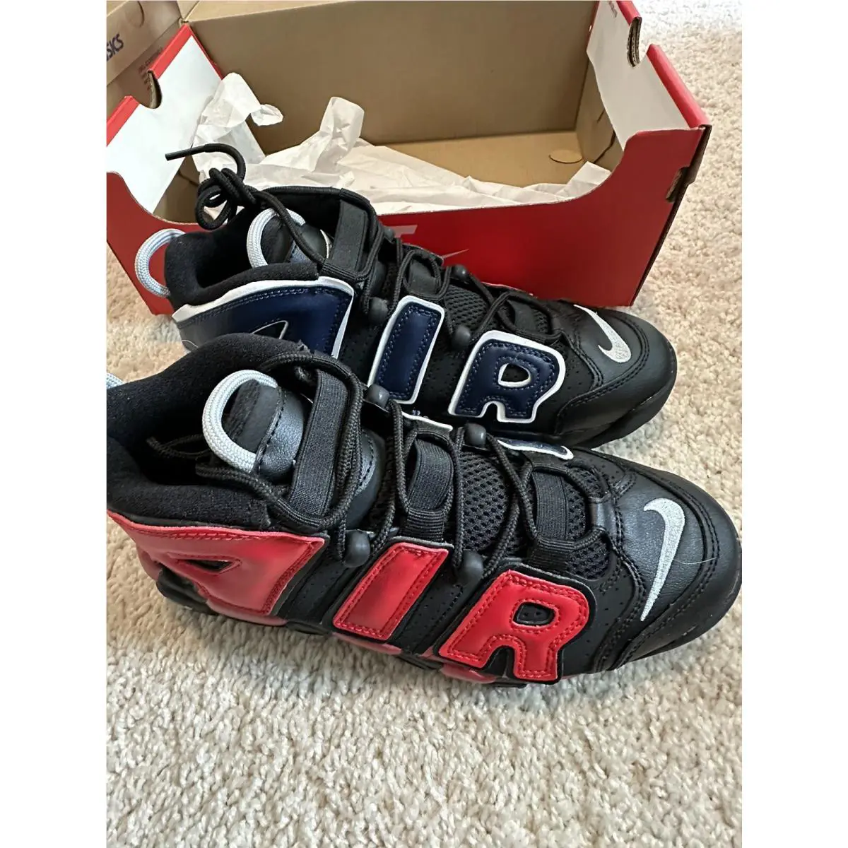 Nike shoes - Nike Air More Uptempo - Air More Uptempo - Blue & Red (UPC: 0195244208104) 0