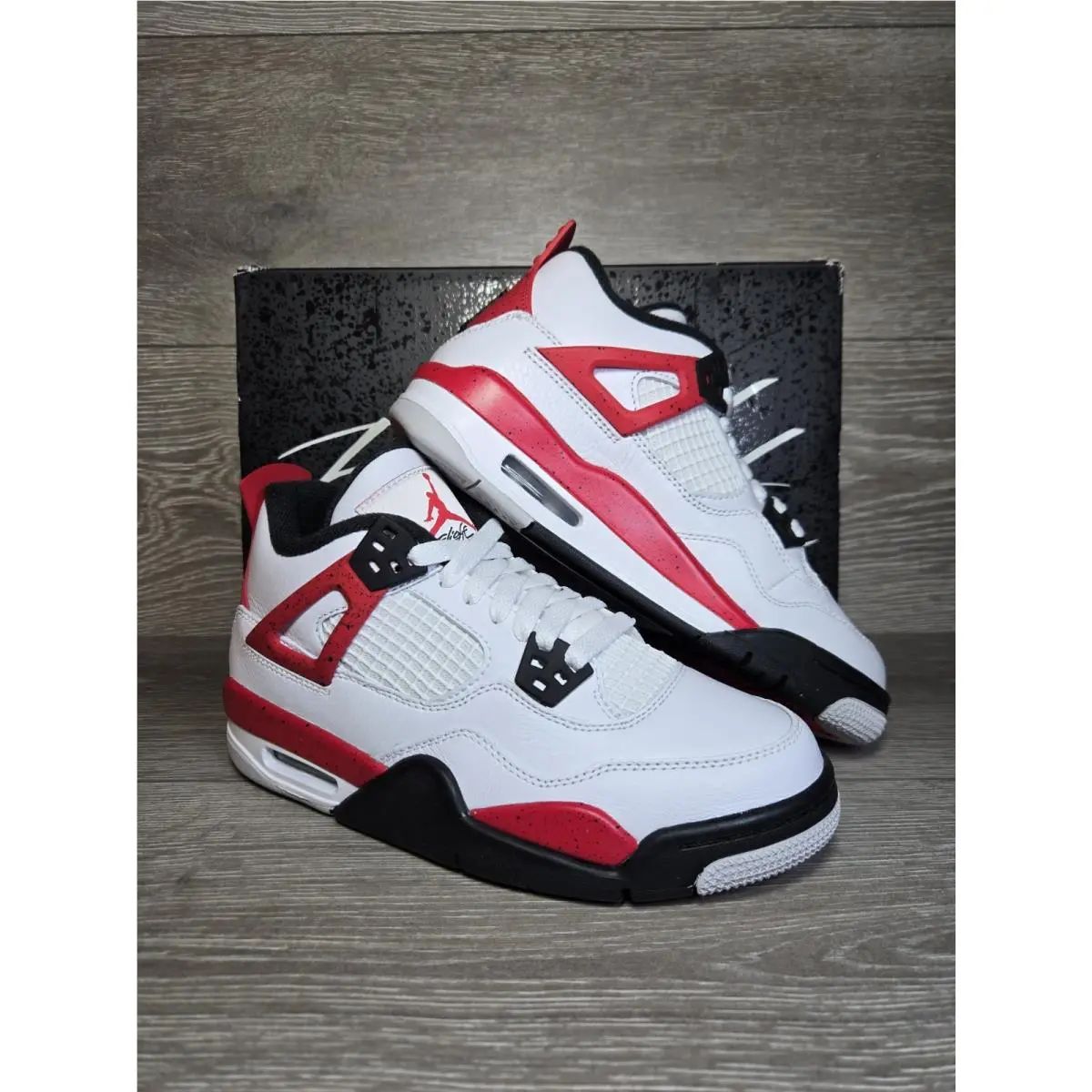 Nike shoes - Nike Air Jordan 4 Retro - 408452-161 - White / Fire Red / Black / Neutral Grey 0