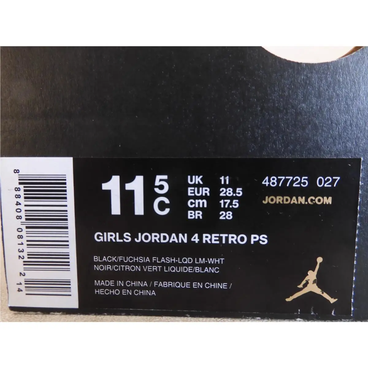 Nike shoes - Air Jordan 4 - Air - Black (UPC: 888408081322) 6