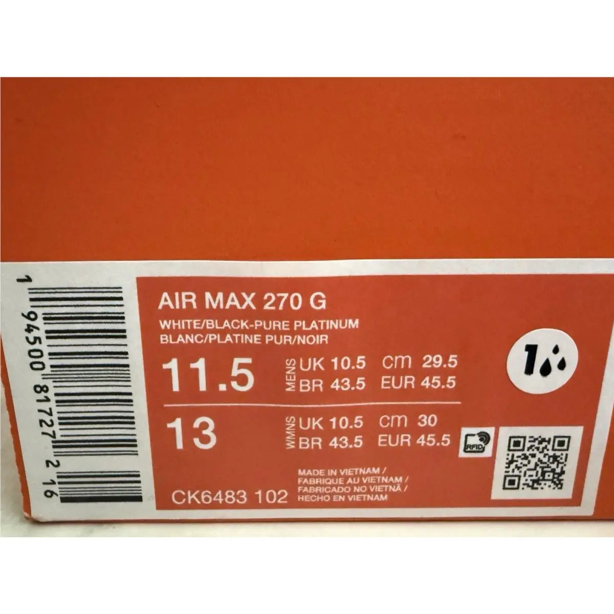 Nike shoes - Nike Air Max 270 Golf - CK6483-102 - White 8
