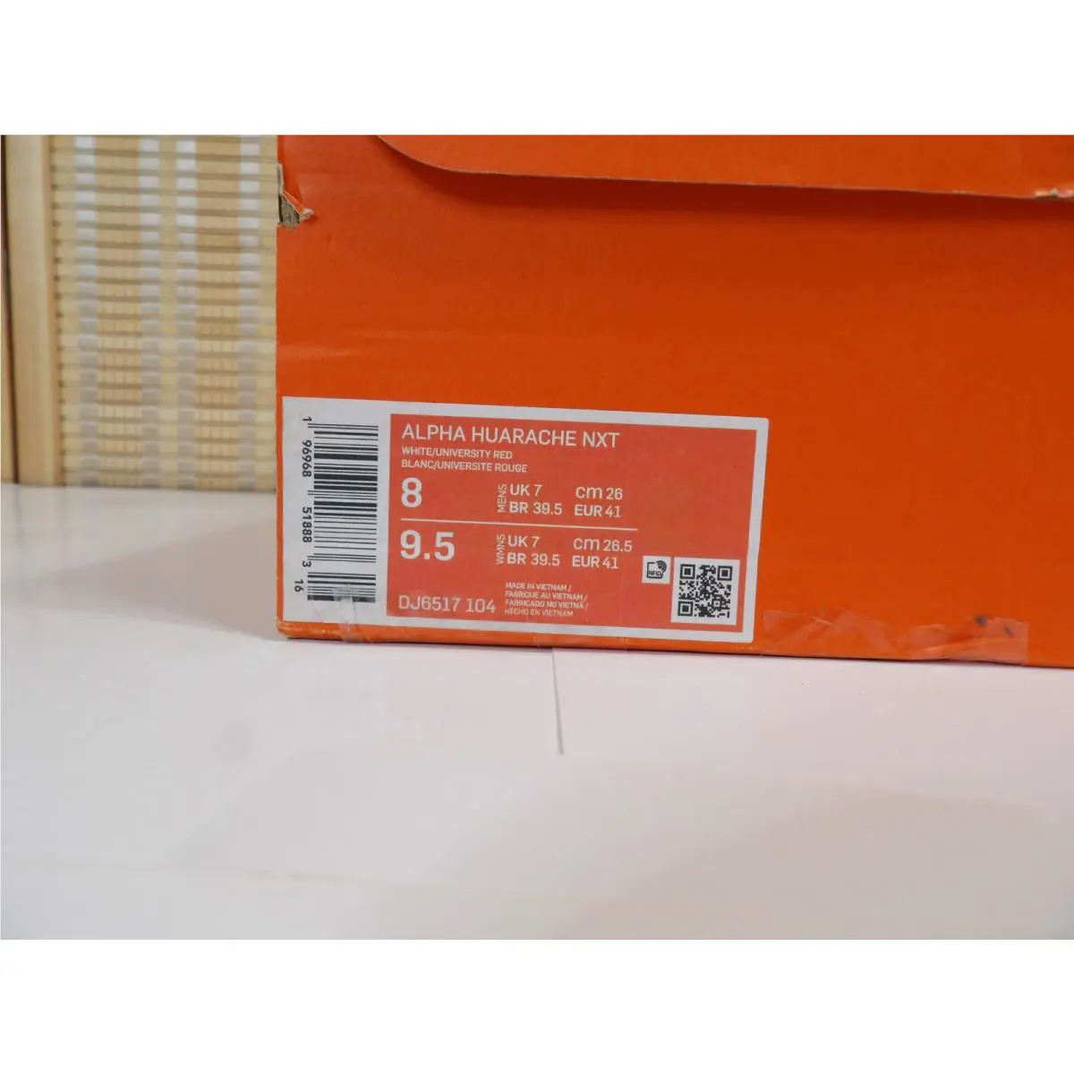 Nike shoes - Nike Alpha Huarache NXT - Alpha Huarache NXT - DJ6517-104 - White / Red (UPC: 196968518883) 0
