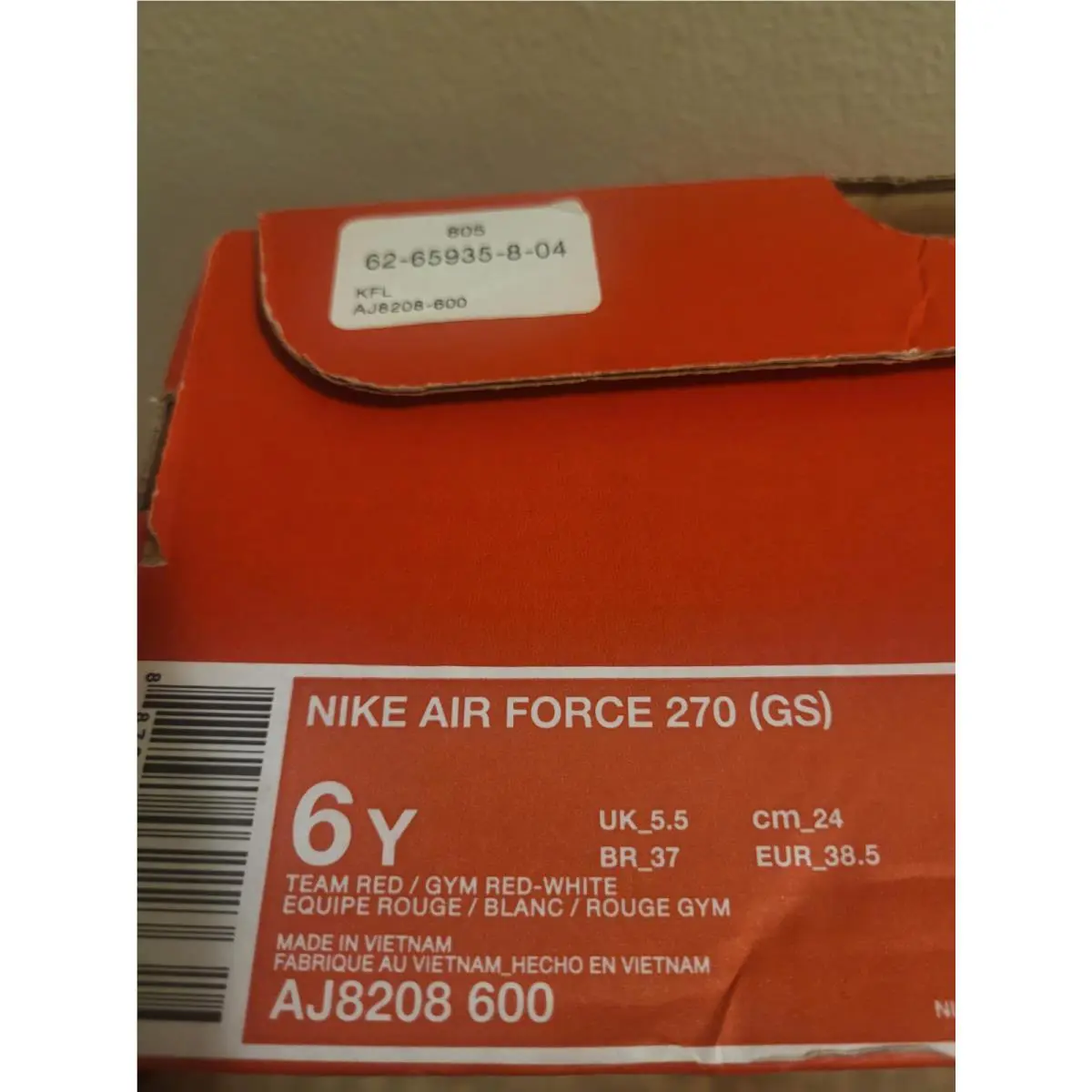 Nike shoes - Nike Air Force 270 - Air Force - Red 5