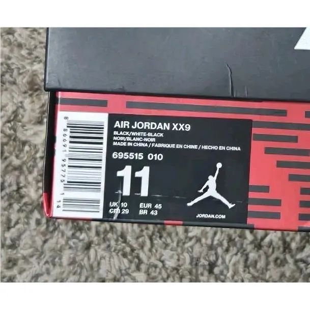 Nike shoes - Air Jordan XX9 - Air - 695515-010 - Black, Manufacturer: Black/Black/White (UPC: 00886691957829) 3