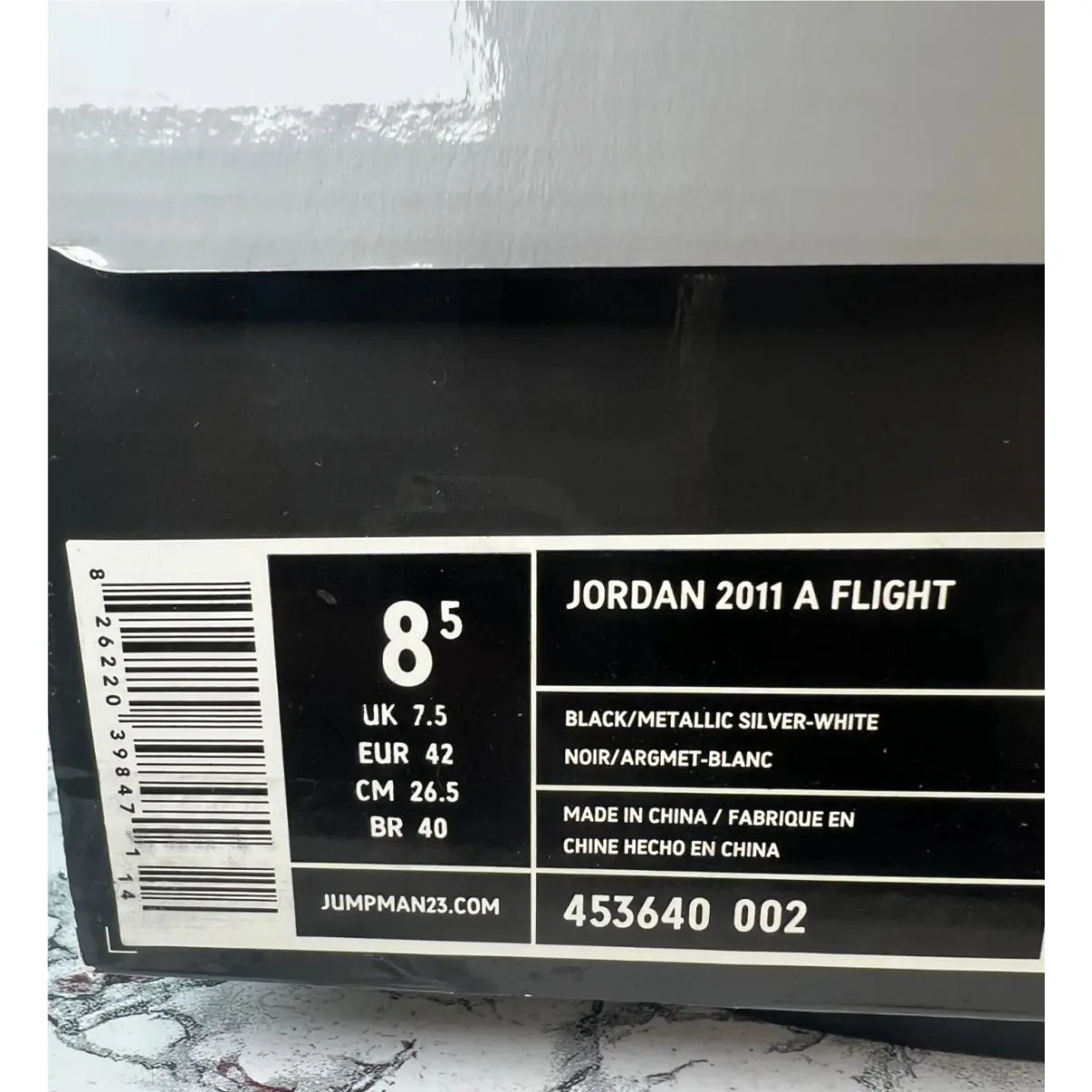 Nike shoes - Jordan 2011 A Flight - Flight - 453640-002 - Black (UPC: 00826220398471) 9
