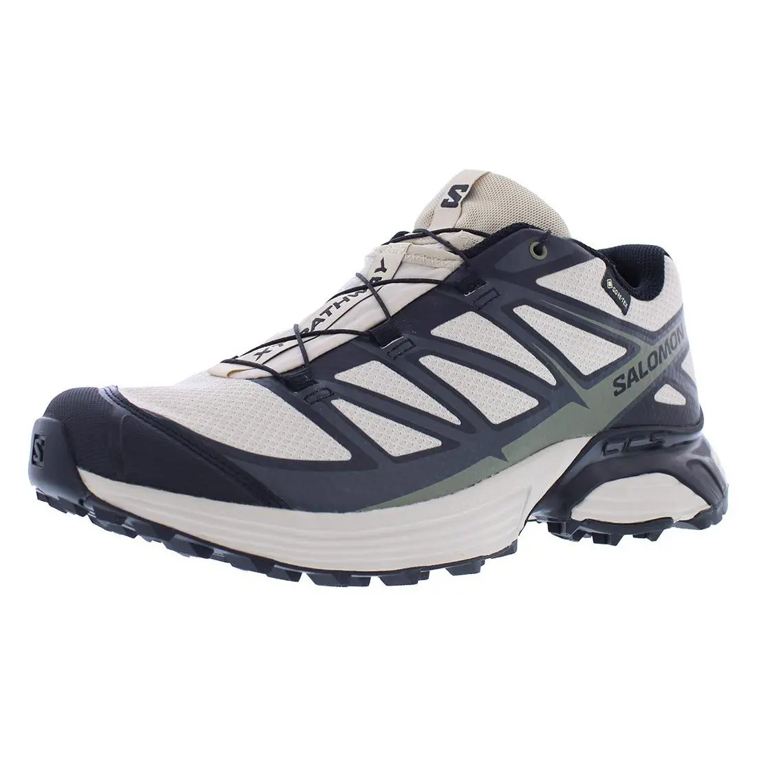 Salomon shoes - Cement/Deep Lichen Green/Black, Main: Beige 5