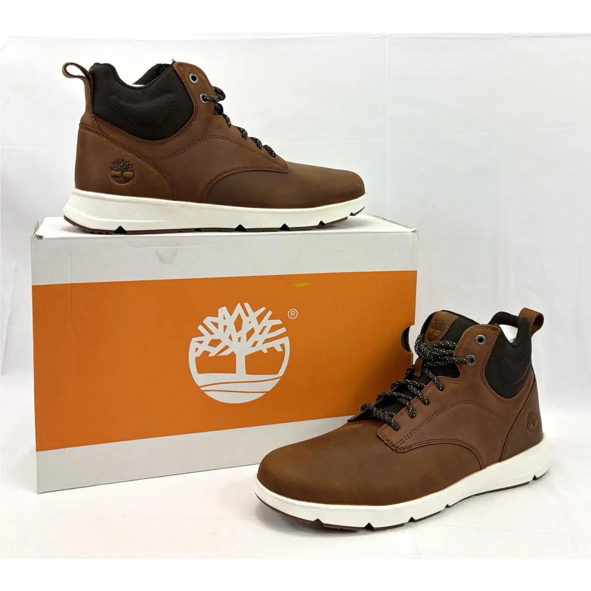 Timberland Parker Street Mid Sneakers/boots Rust Full-grain Leather Sz 9.5