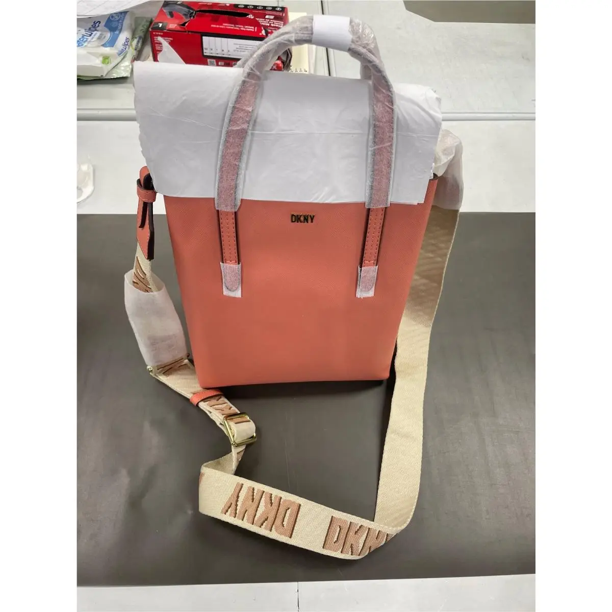 Dkny Ines Tote Bag Coral/cashew