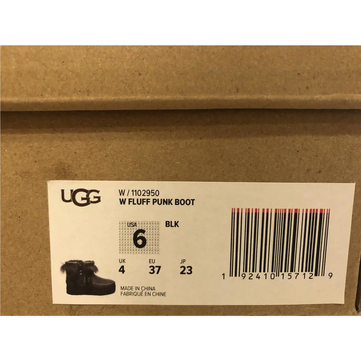 UGG shoes - UGG Fluff Punk Boot - Fluff Punk Boot - Black (UPC: 192410157129) 4