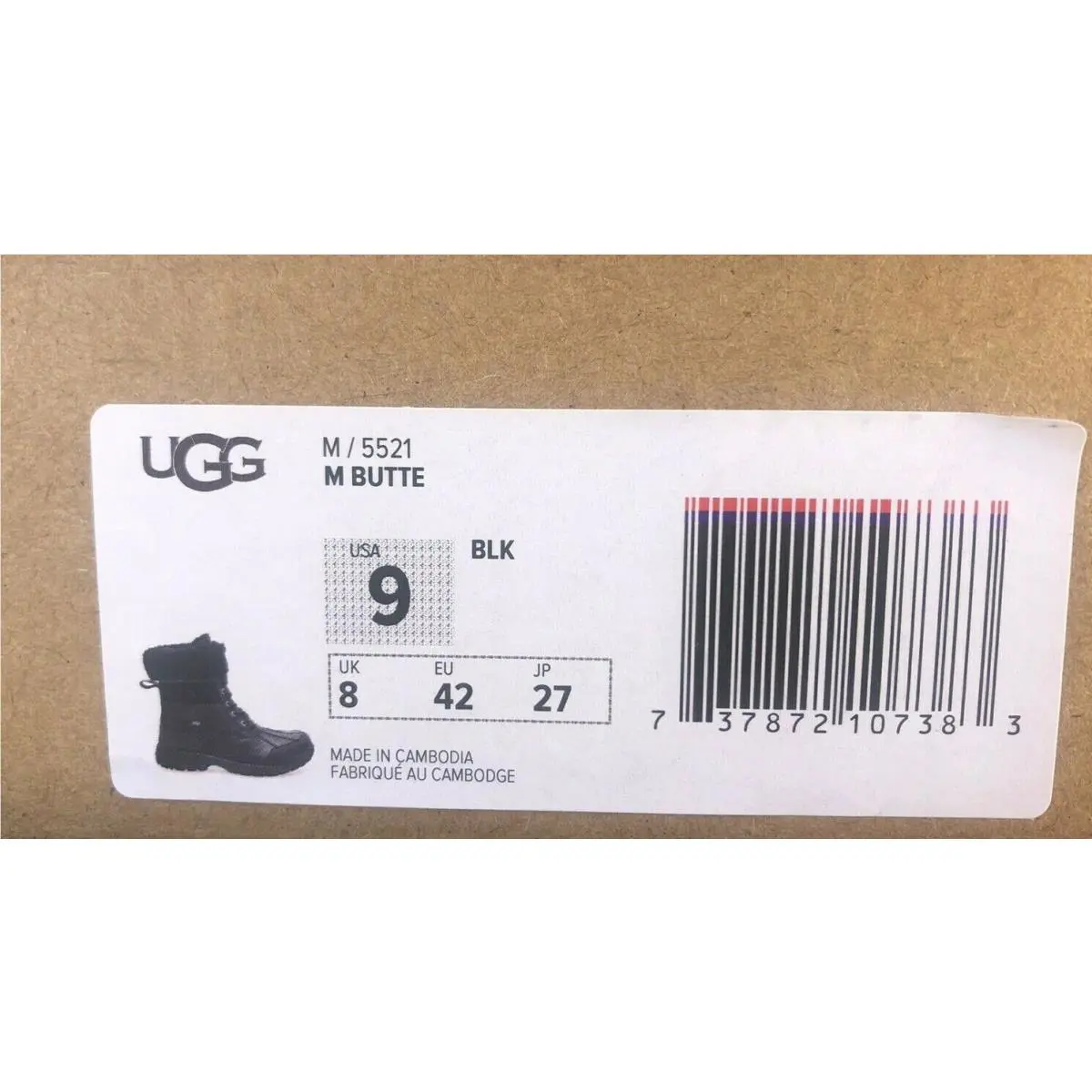 UGG shoes - UGG Butte - Butte - Black (UPC: 737872107383) 6
