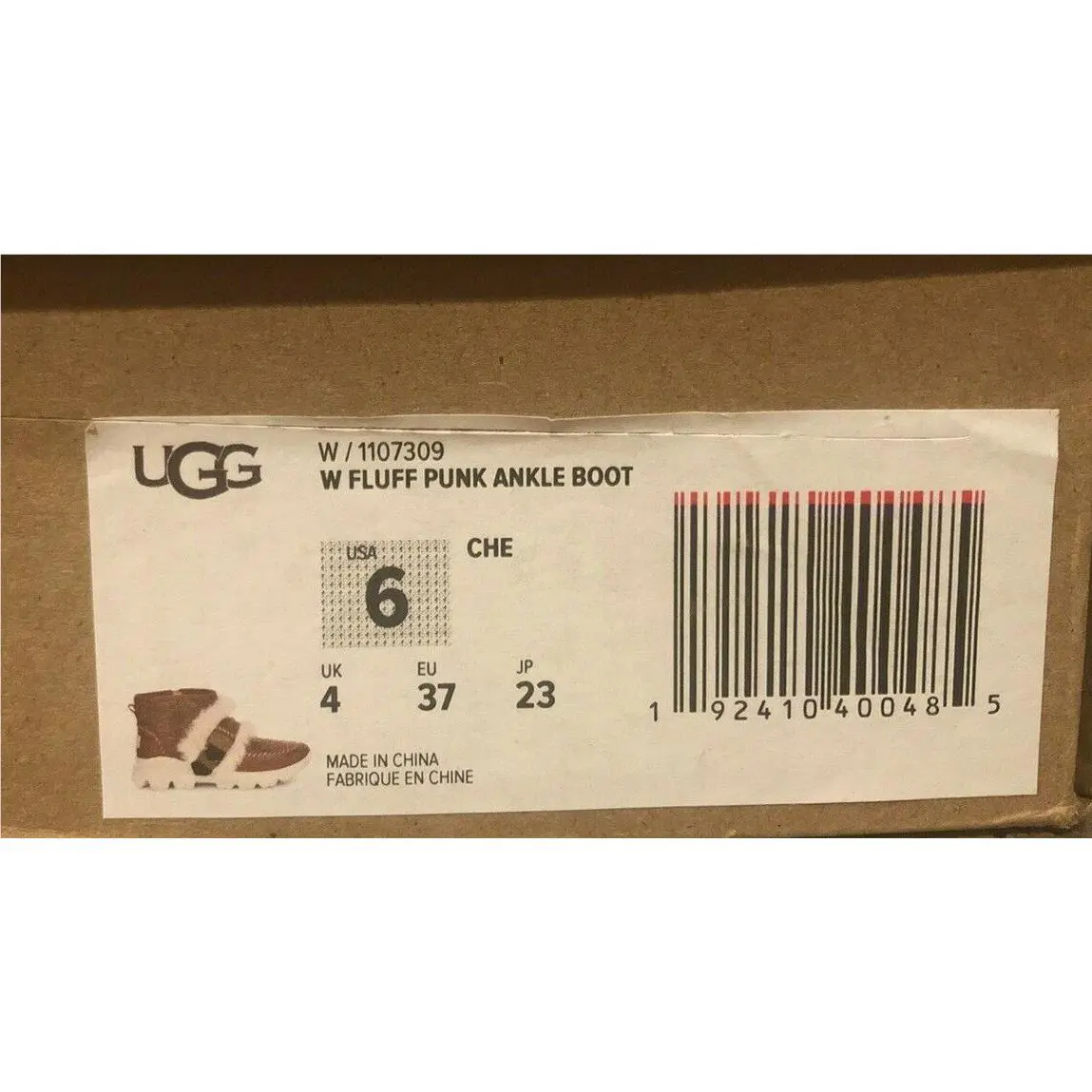 UGG shoes - UGG Fluff punk ankle boot - Chestnut Bomber (UPC: 192410400485) 6