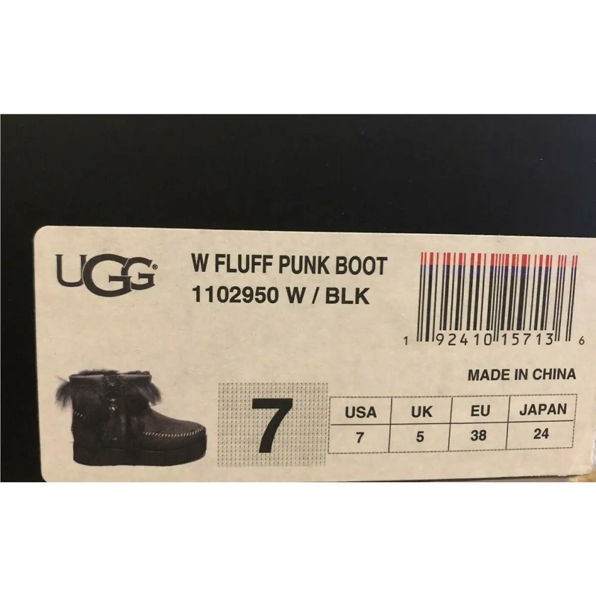 UGG shoes - UGG Fluff Punk - Fluff Punk - Black (UPC: 192410157136) 4