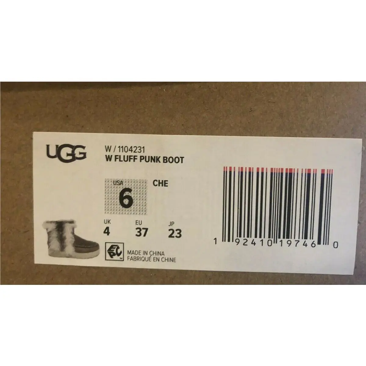 UGG shoes - UGG Fluff Punk Boot - Fluff Punk Boot - Chestnut (UPC: 192410197460) 7