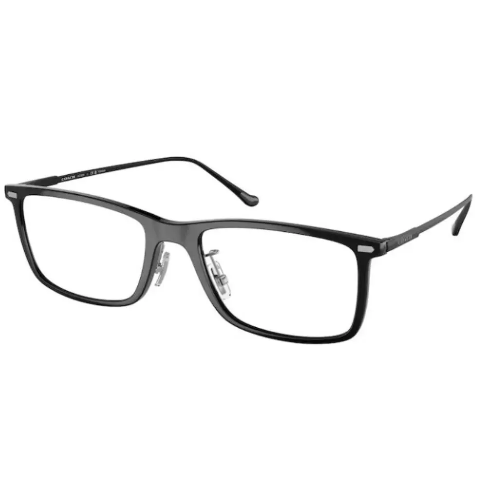 Coach HC6205 5002 Eyeglasses Men`s Black Full Rim Rectangle Shape 56mm