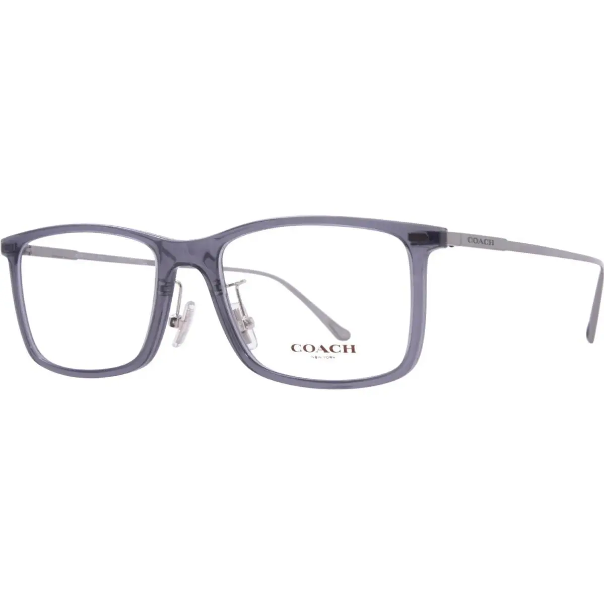 HC6205 5716 Eyeglasses Frame Men`s Transparent Dark Grey Full Rim 56mm by Coach