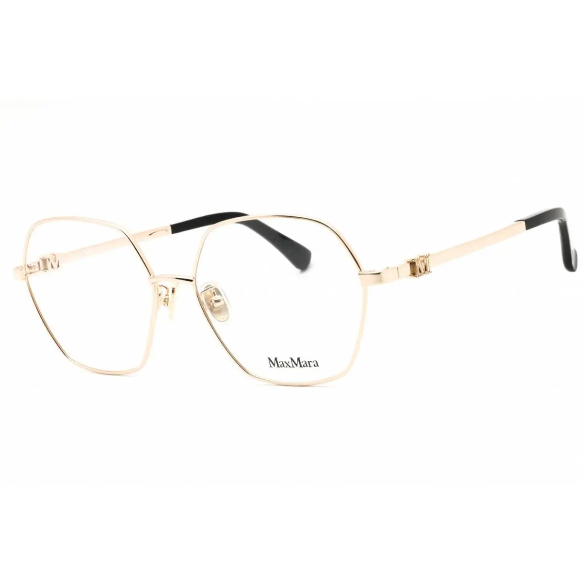 Women`s Eyeglasses Pale Gold Geometric Full Rim Frame MM5087-D 032 by Max Mara