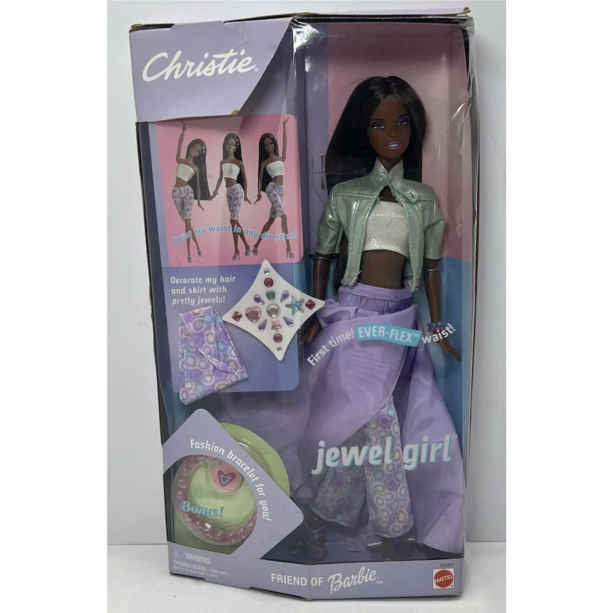 Barbie Jewel Girl Christie Doll First Ever-flex Waist 28067 Mattel 2000