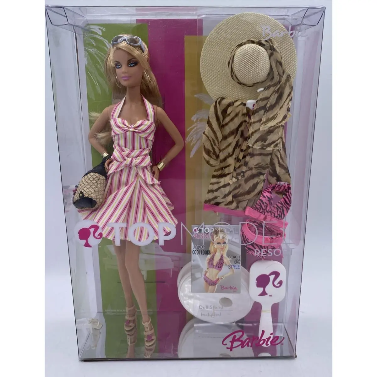 Top Model Resort Barbie Doll 2007 Mattel Nrfb Model Muse Mackie Pink Label