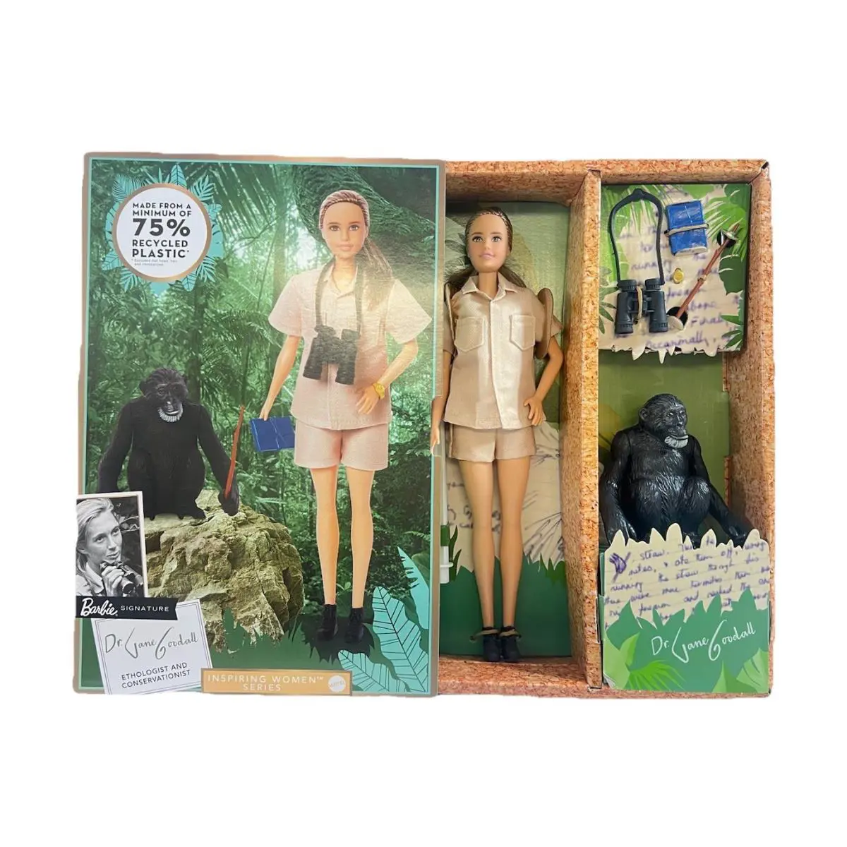 Dr. Jane Goodall Barbie Inspiring Women Doll Minor Box Damage