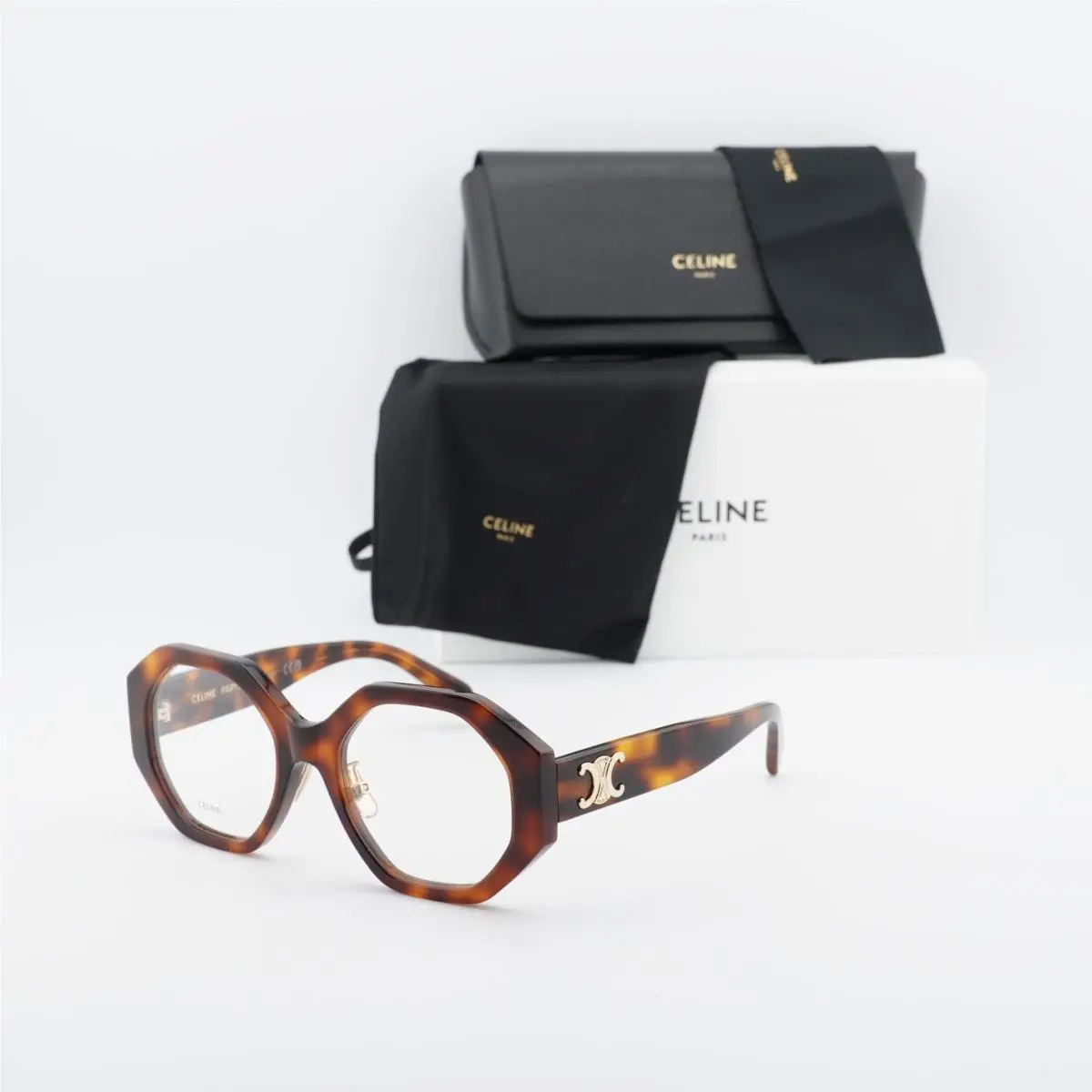 Celine CL50161F 053 Havana 52mm Eyeglasses