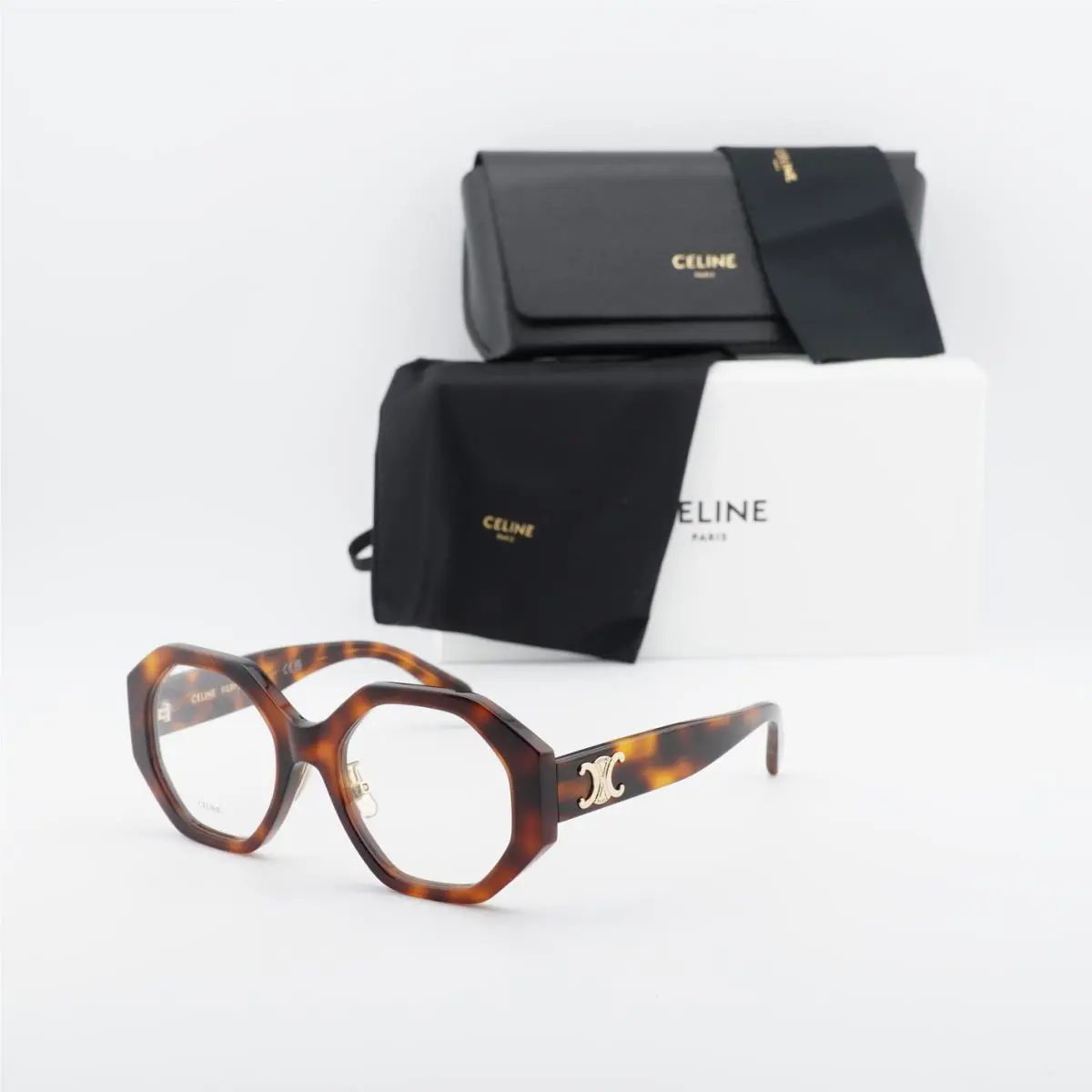 Celine CL50161F 053 Havana 52mm Eyeglasses