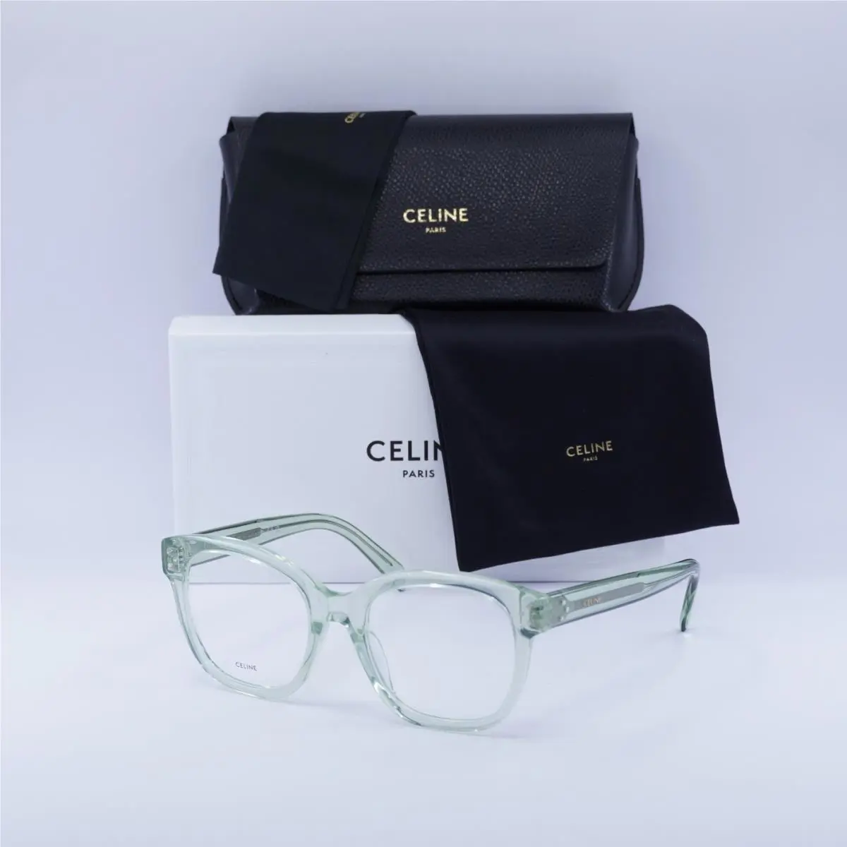 Celine CL50086I 093 Transparent Teal 53MM Eyeglasses 53-20-145
