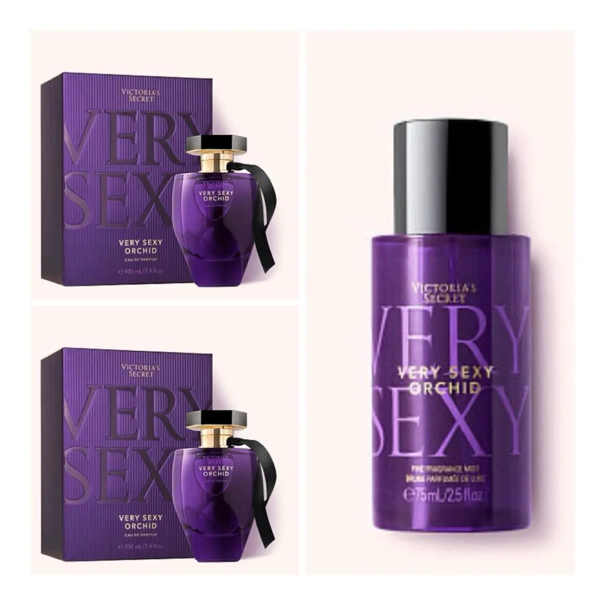 Victoria`s Secret Very Sexy Orchid Eau de Parfum 3.4 Fl.oz 2 Fragrance Mist