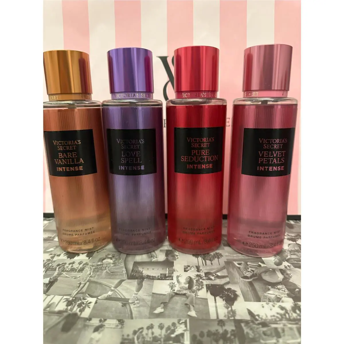 4 Victoria`s Secret Intense Collection Fragrance Body Mist 8.4 Fl.oz Love Pure