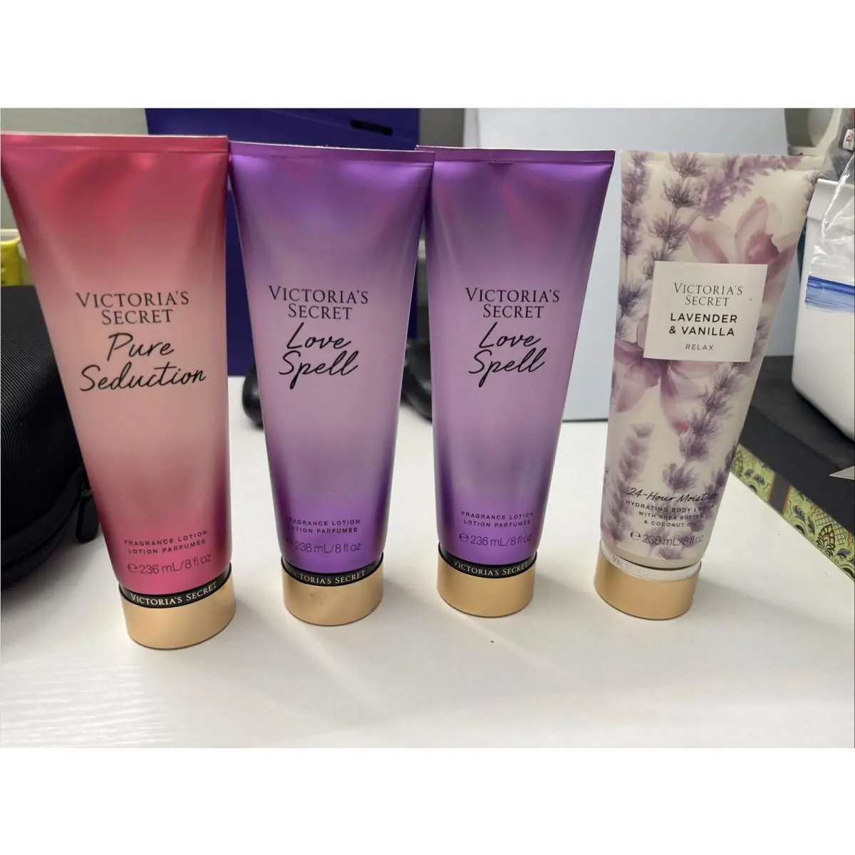 Victorias Secret 4 Piece Lotion Lot Pure Seduction Love Spell Relax