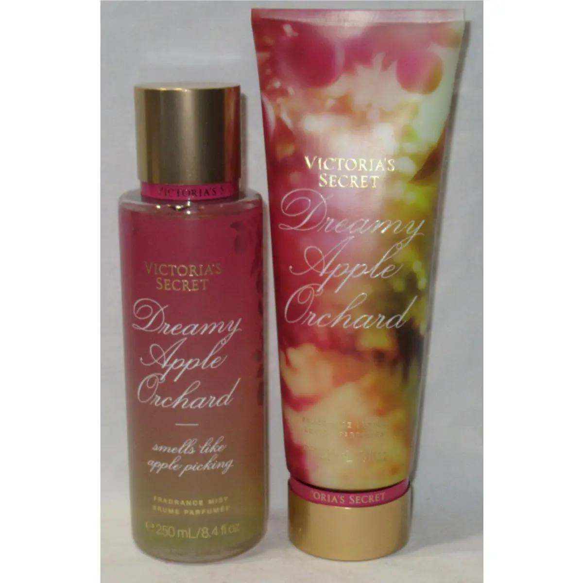 Victoria`s Secret Fragrance Mist Lotion Set Lot of 2 Dreamy Apple Orchard