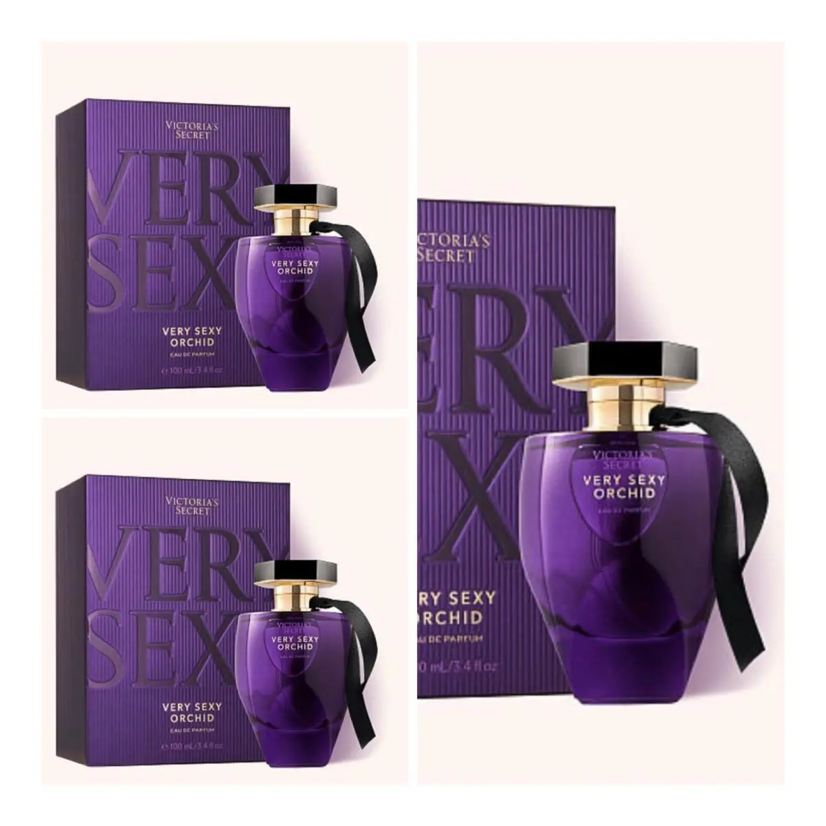 Victoria`s Secret Very Sexy Orchid Eau de Parfum 3.4 Fl.oz. Lot of 3