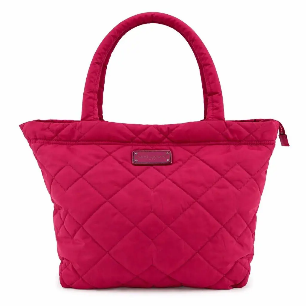 Marc Jacobs Quilted Nylon Tote Bag Lipstick Pink
