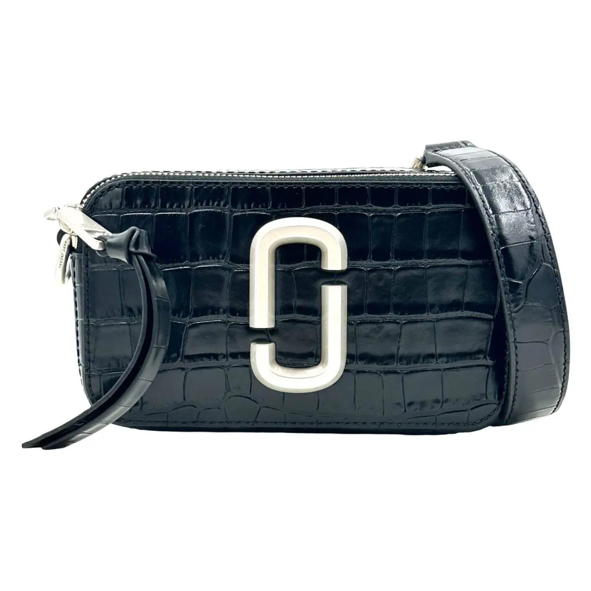 Marc Jacobs The Croc-embossed Chain Snapshot - Black - Black