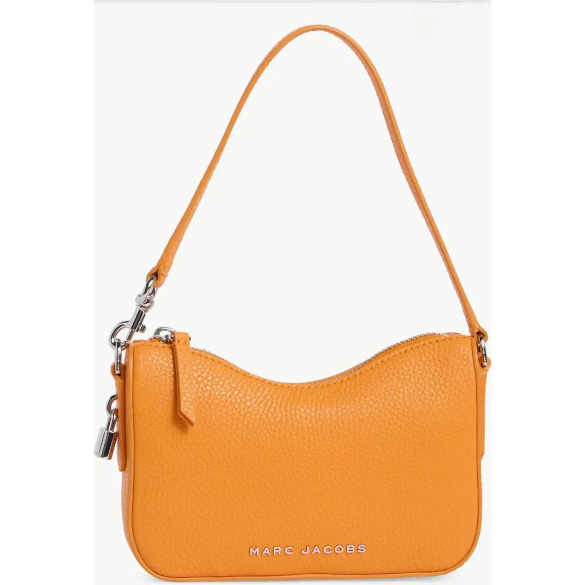Marc Jacobs Drifter Mini Leather Wristlet Shoulder Bag Summer Tangerine