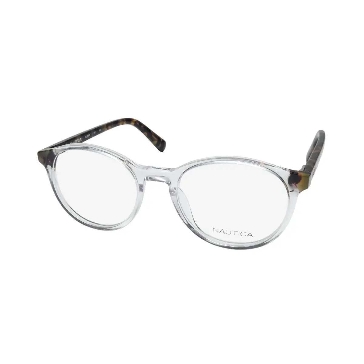 Nautica NLO5005 Eyeglasses Full-rim Crystal Plastic Mens 971 49-18-140 Oval