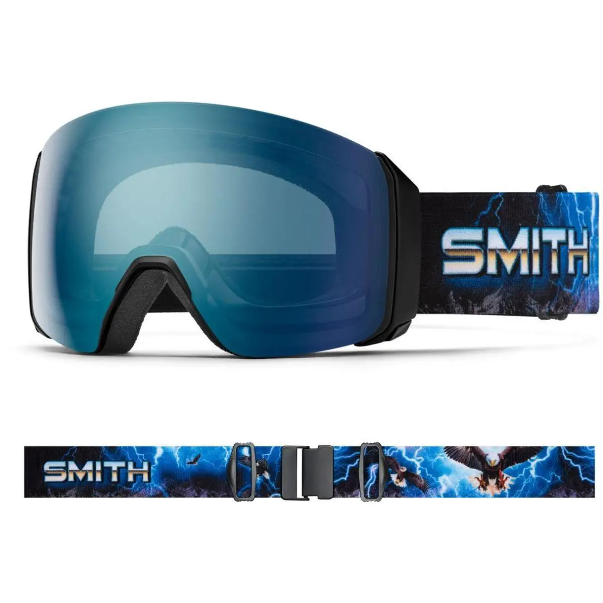 Smith M00784 4D Mag XL Low Bridge Goggles Open Road