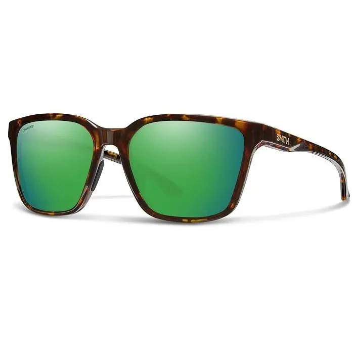 Smith Shoutout Sunglasses Vintage Tortoise + Chromapop Glass Polarized Green - Frame: Vintage Tortoise, Lens: ChromaPop Glass Polarized Green Mirror Lenses