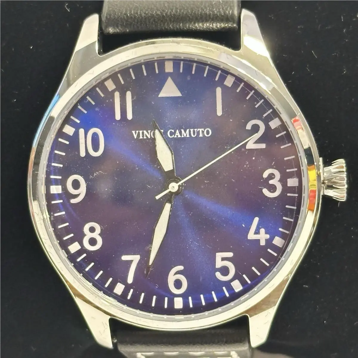 VCW2200MF Men’s Blue Dial Japanese Movement Watch Box Leather by Vince Camuto