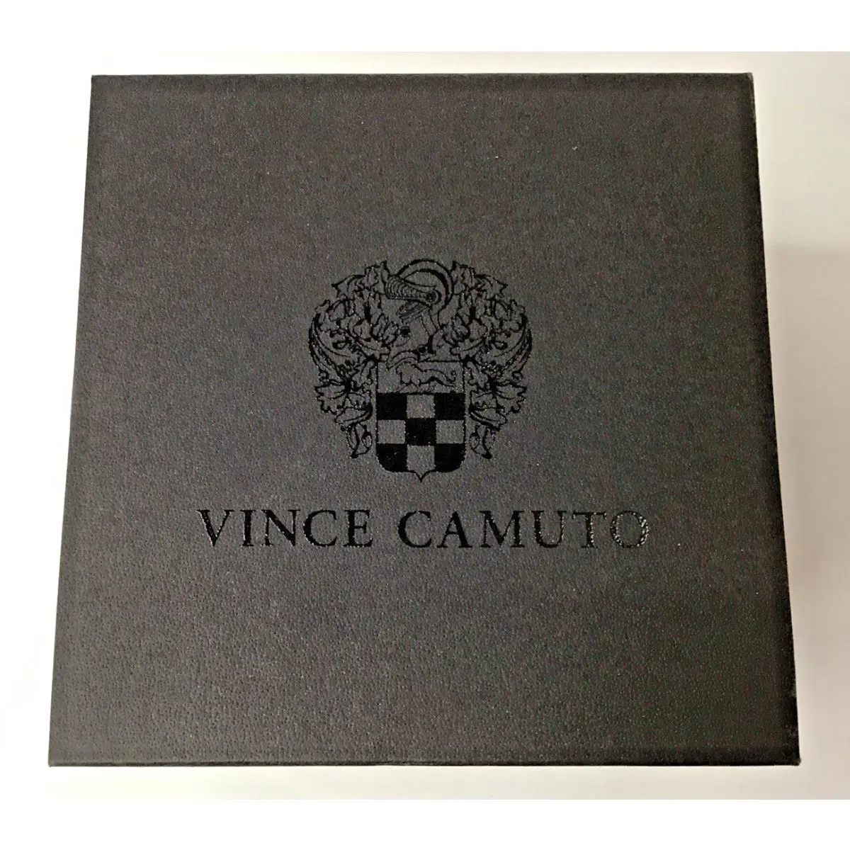 Watch Mens 41mm Blue Dial Stainless Steel Black Leather W/box by Vince Camuto