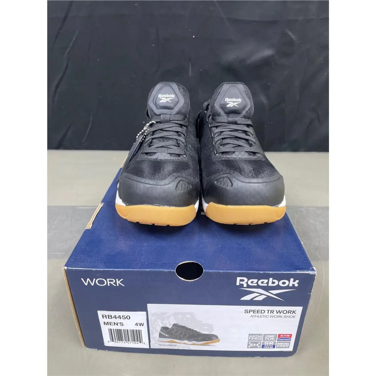 Reebok Men`s Speed Tr Lace-up Work Sneaker Composite Toe Black 4.5 EE US