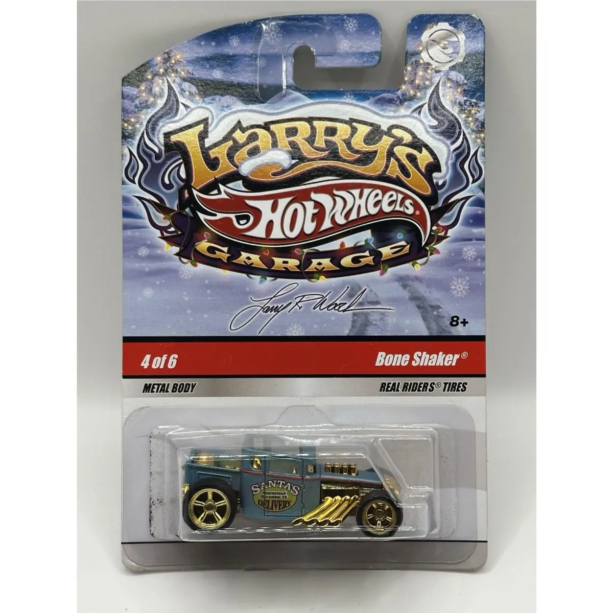 Hot Wheels Larry s Garage Holiday Bone Shaker Santa s Delivery