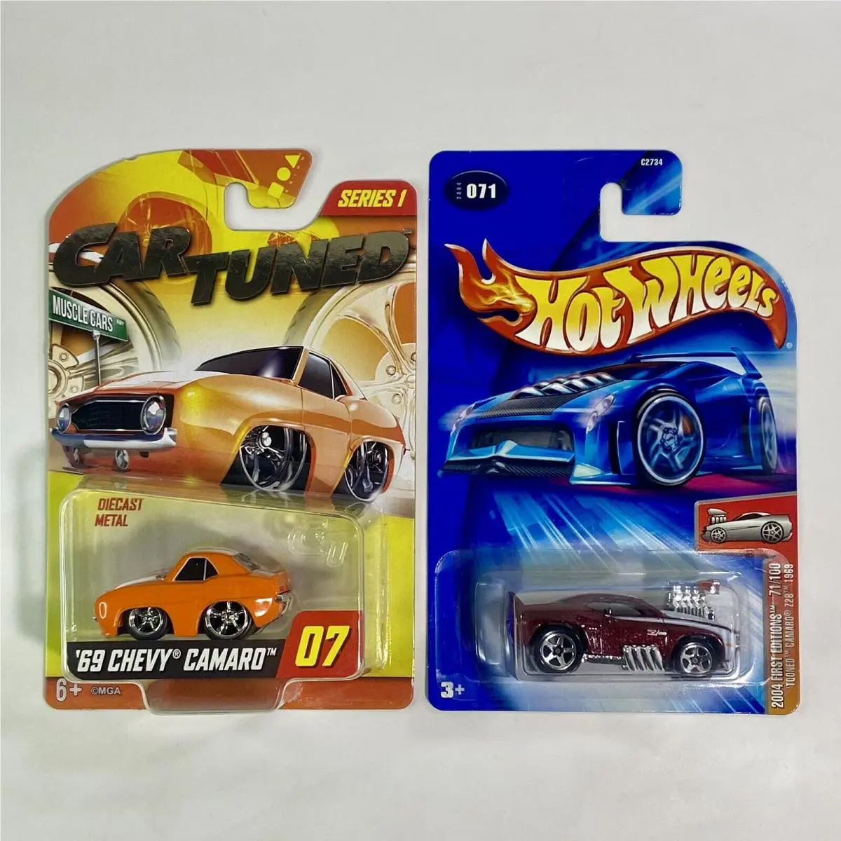 Car Tuned 69 Chevy Camaro 07 Series 1 Exc 2004 Hot Wheels `tooned Z28 1:64 71
