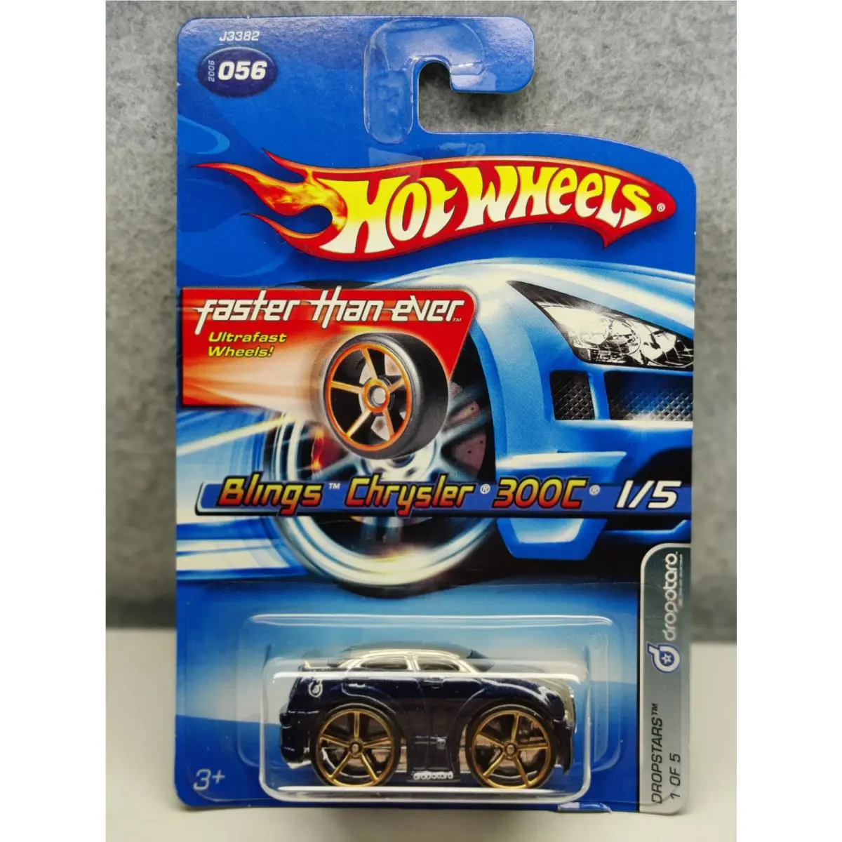 Hot Wheels 2006 Dropstars 1/5 Silver Blue Blings Chrysler 300C 056 - Nice