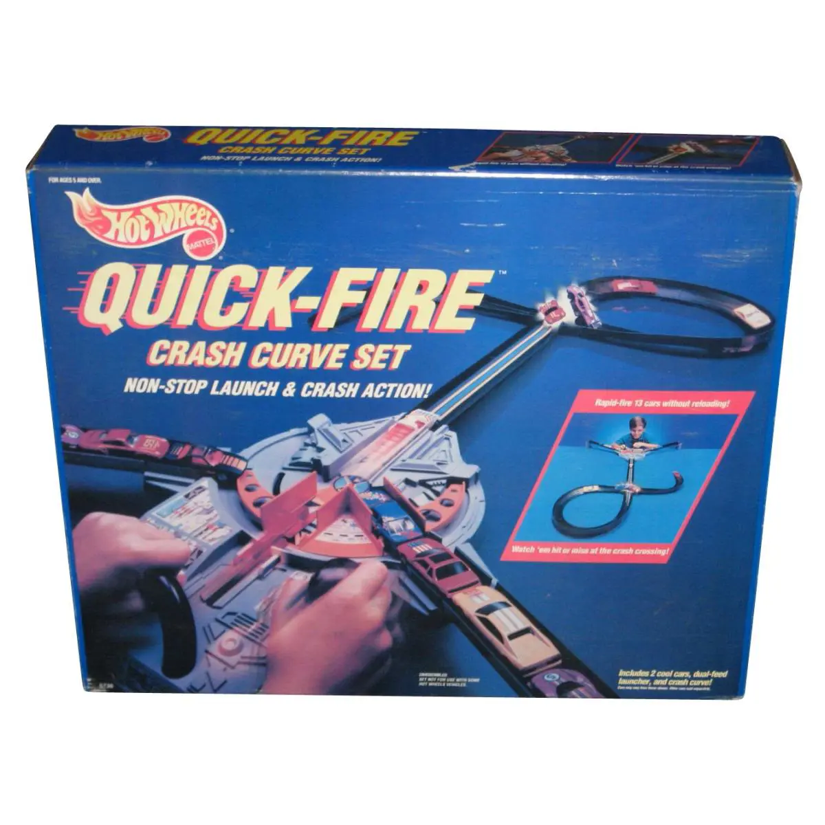 Hot Wheels Quick-fire Crash Curve 1992 Mattel Racing Set 5736