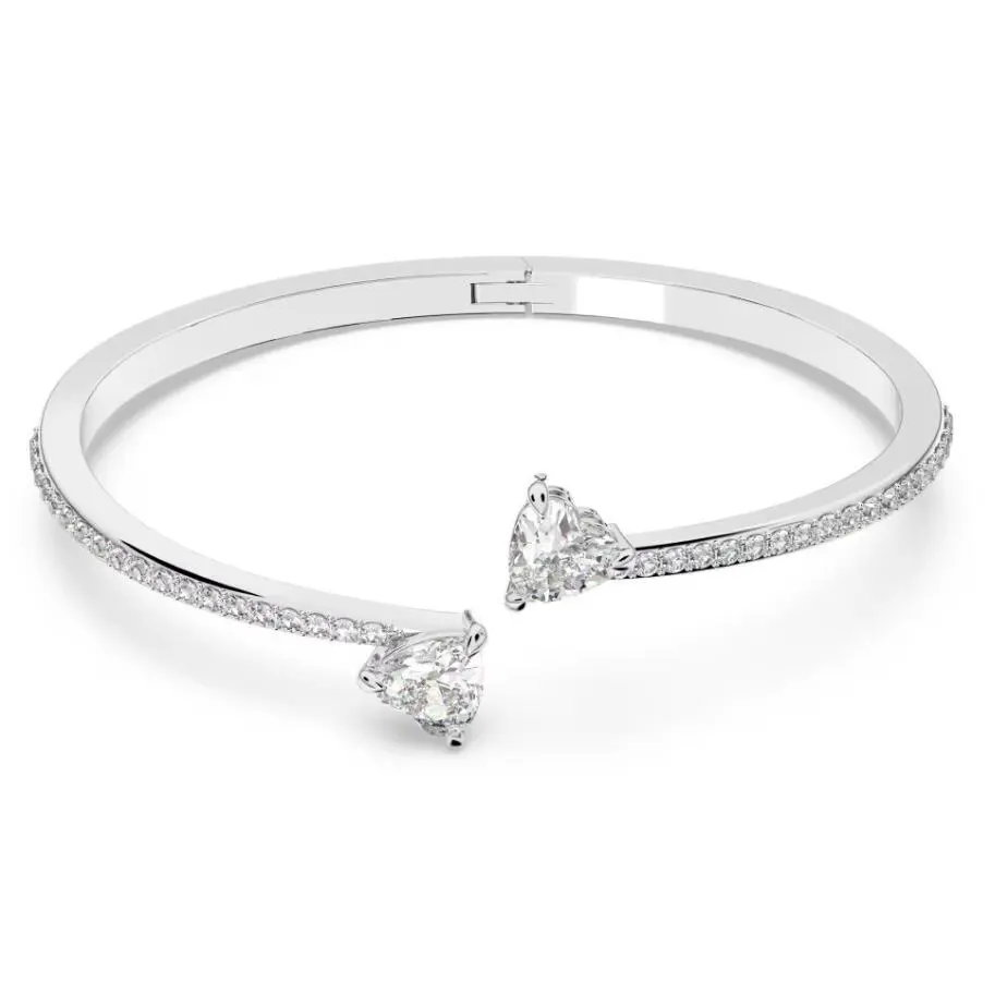 Swarovski Mesmera Attract Bangle Heart Rhodium plated-5518814 Size M