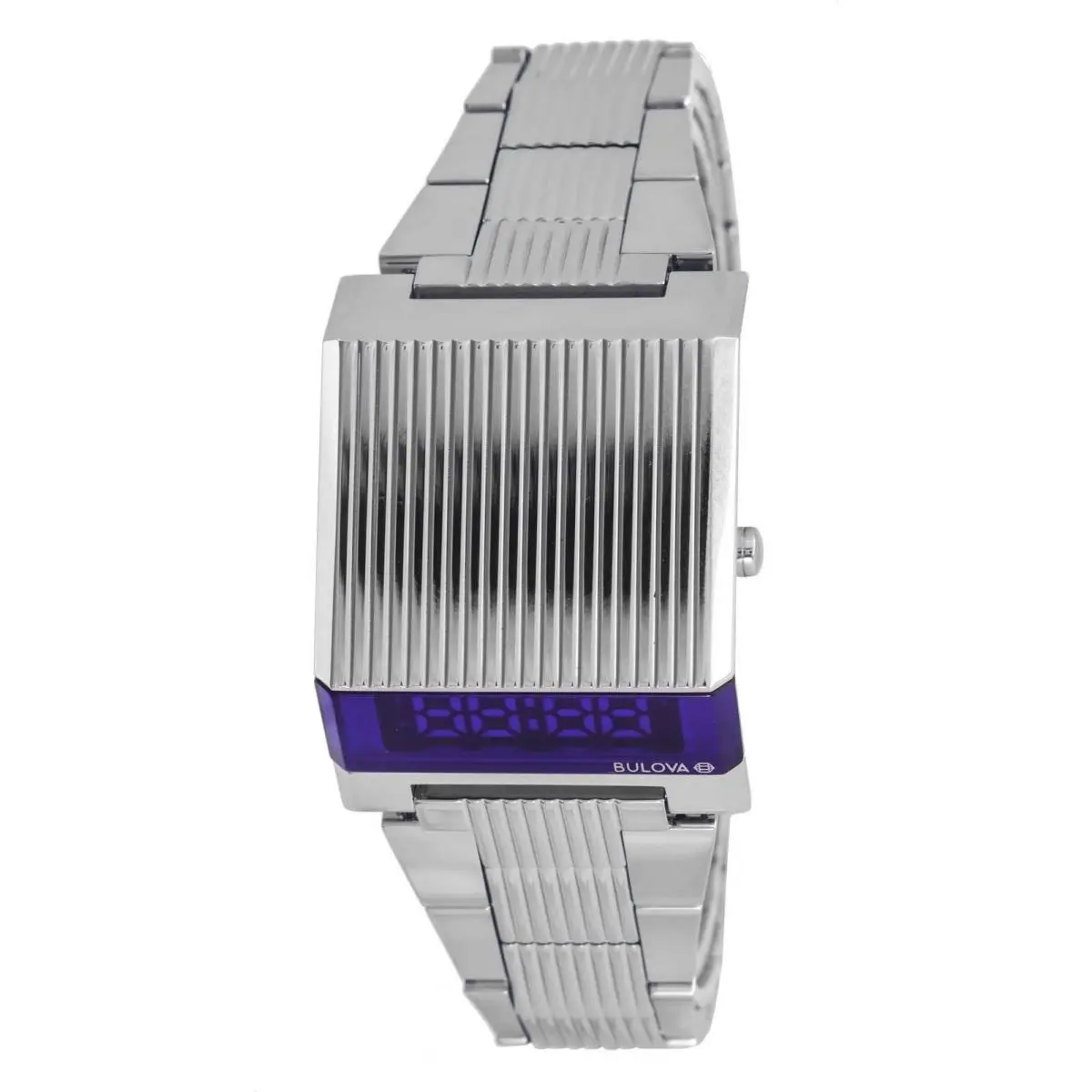 Bulova Computron Quartz Stainless Steel Blue Dial Casual 96C139 30M Men`s Watch