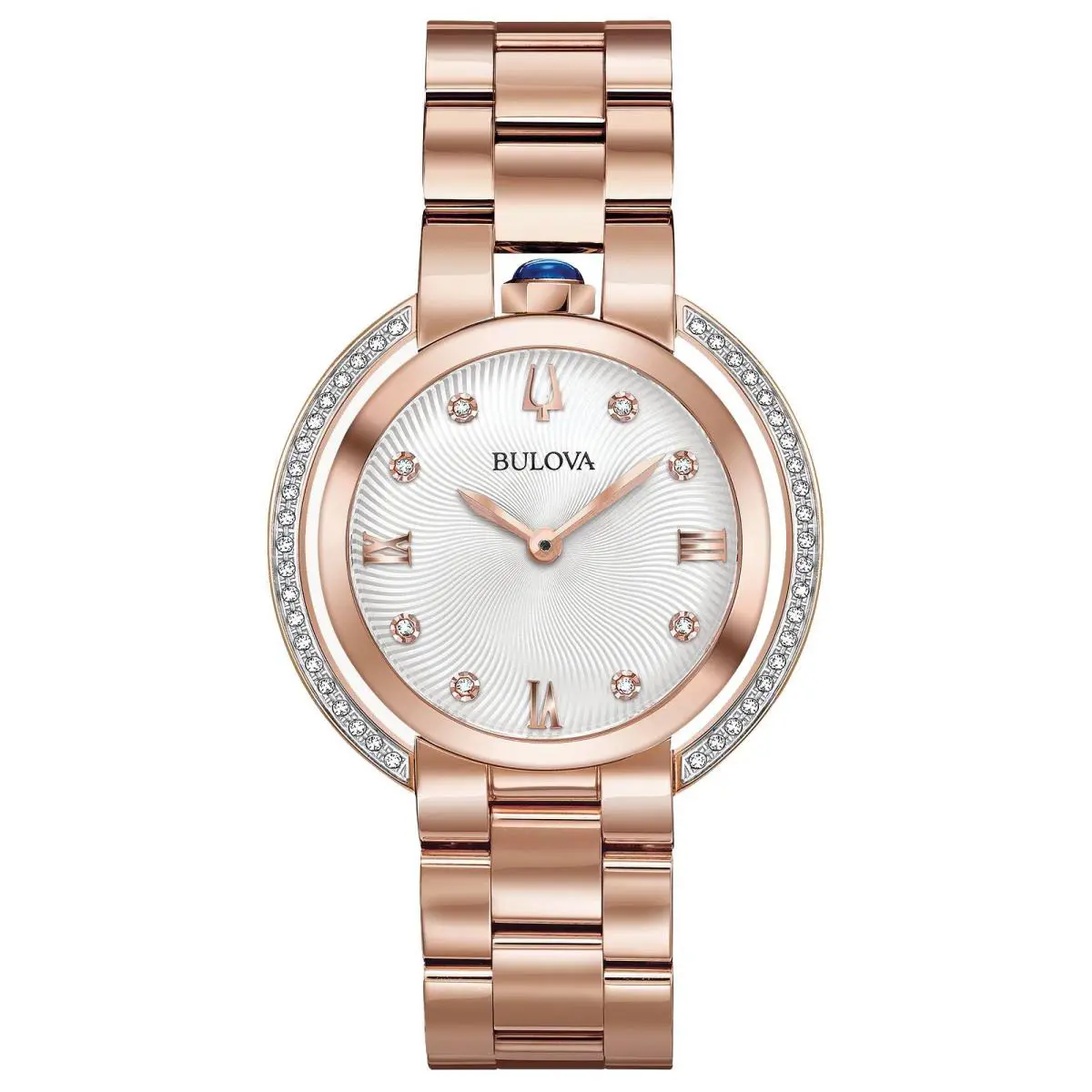 Bulova Women`s Quartz Rubaiyat Sapphire Crystal Watch 35MM 98R248