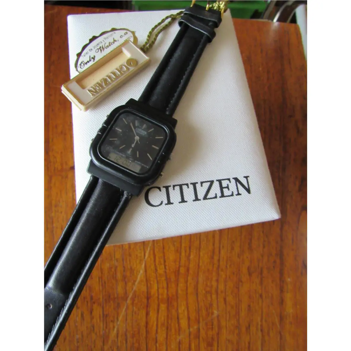 Citizen Analog Digital GN-4-S Japan All Black Batery Metal Body/leather WR