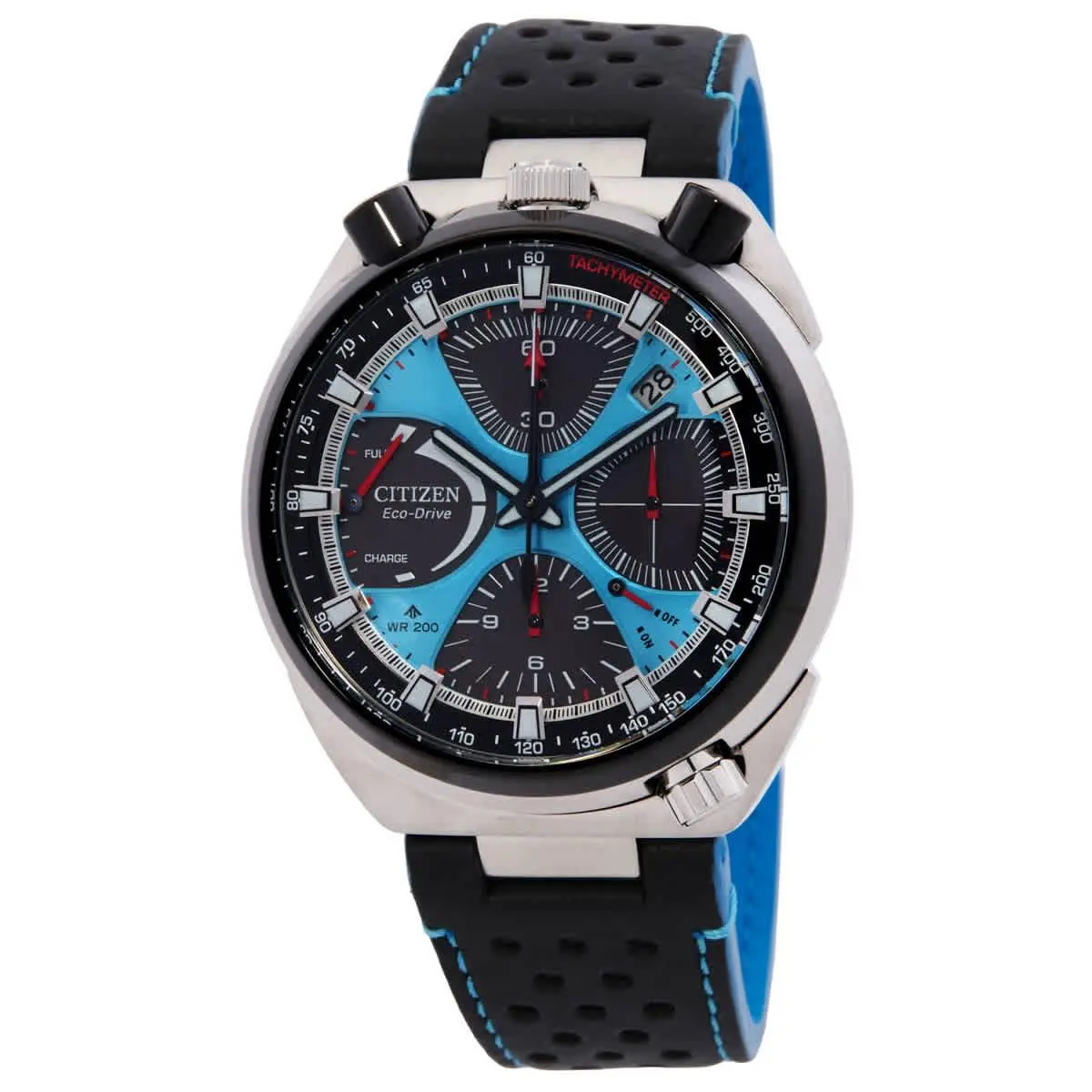 Citizen Promaster Tsuno Alarm Chronograph Blue Dial Watch AV0106-01L - Blue, Dial: Blue, Band: Black